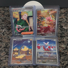 Pokemon Mega Evolution 4 Card Art Rare Lot Lt. Surge's Bargain Stufful