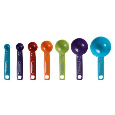 Farberware 7-PC PROFESSIONAL MEASURING SPOONS Multi-Colored 1/8 1/4 1/2 Tsp Tbsp