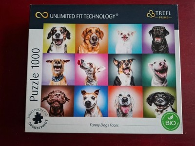 Puzzle Funny Dogs Faces 1000 komplett Trefl Prime Sammlung Paket