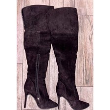 NIB JustFab Aliz Black Thigh High Boots - Never Worn In Box Size 7
