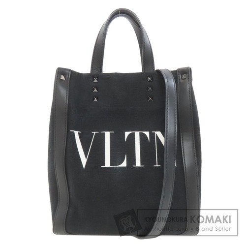 Valentino Studs 2WAY Handbag Canvas Women's Used