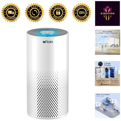 3-Stage Air Cleaner, Odor Eliminator, Quiet Operation for Large Rooms & Homes