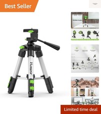 19.7" Lightweight Aluminum Tripod-Mini Portable Adjustable Tripod for Laser L...