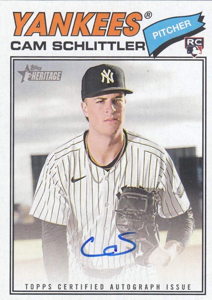 2026 Topps Heritage Real One Cam Schlittler RC Yankees #ROA-CSC Rookie Auto ZK