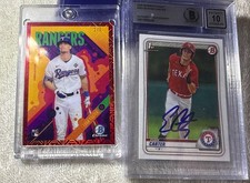 2024 Bowman Chrome Ascendions Rc Evan Carter Red #1/5 PLUS 1st BOWMAN AUTO