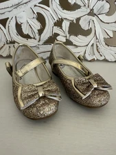 Girls Stelle Gold Glitter Heels Size 10