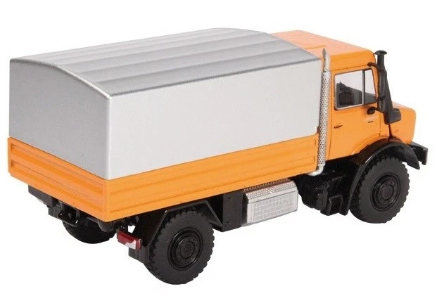 NZG, MERCEDES UNIMOG U5000 piattaforma rivestita arancione, 1/50,  NZG9111/65 - Immagine 4 di 4