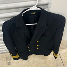 Navy Officer Dress Jacket Trim Fit Gold Buttons size 44 inch chest.