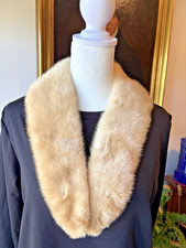 VTG BLONDE MINK COLLAR - EXC. 32 X 4" GORGEOUS COLOR, ELEGANT
