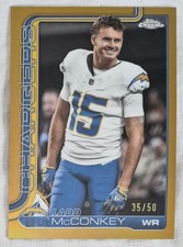 2025 Topps Chrome Football TRUE GOLD /50 LADD MCCONKEY Image Variation #156