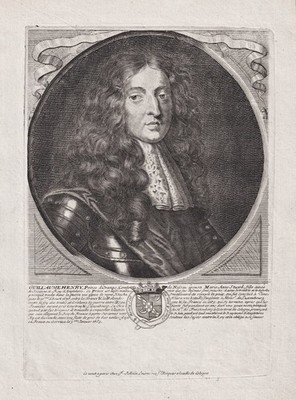 William III of England King Orange Holland Portrait Kupferstich engraving 1680