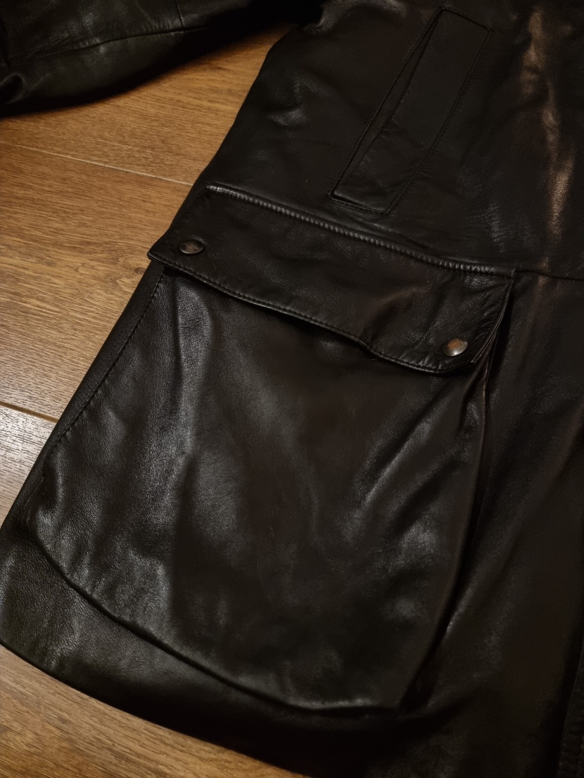Medium Black Ralph Lauren Purple Label Lambskin Leather Jacket, Removable Liner image 7