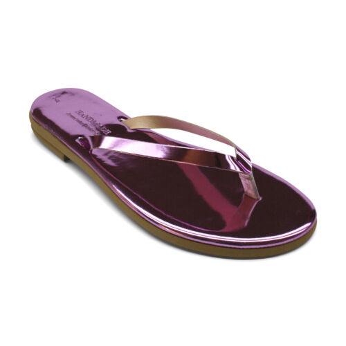 Griechische handgefertigte Sandalen aus echtem Leder antiker Stil Damen Metallic Tanga Rutsche - Bild 14 von 31