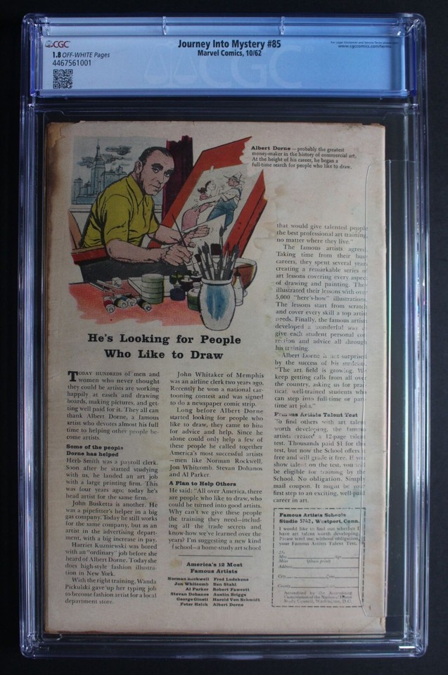 Journey into Mystery 85 1st LOKI Balder Asgard 1962 THOR