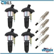 Ignition Coils & Spark Plugs Pack For Chevy Colorado 2004-06 Trailblazer 2002-05