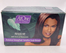 At One With Nature Relaxer-Regular Strength with Herbs  Moisturizers