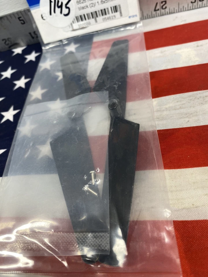 Traxxas LaTrax 6626 Rotor Blade Set Black Alias {2pc} NewInPack USA Shipped - Image 2 of 3