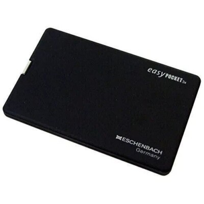 ESCHENBACH Easy Pocket Compact Magnifier 3x with Light Black 1521-10 F/S new