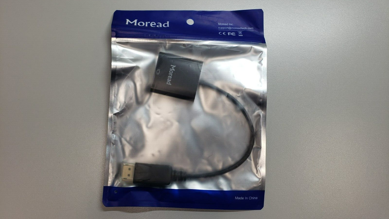 Moread DisplayPort (DP) to DVI Adapter, Display Port to DVI-D, Gold-Plated - NEW
