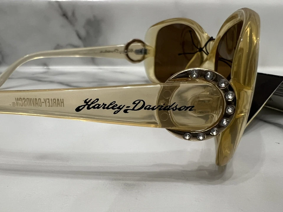 Harley-Davidson HDS 5020 标志 罕见 OOS 超大闪亮武器 设计师太阳镜 — 第 4/4 张图片