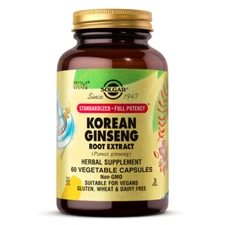 Solgar SFP Korean Ginseng Root Extract 60 Vegetable Capsules