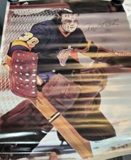 ROGIE VACHON LOS ANGELES KINGS 1973  AUTOGRAPHED SPORTS POSTER NHL GOALIE Signed