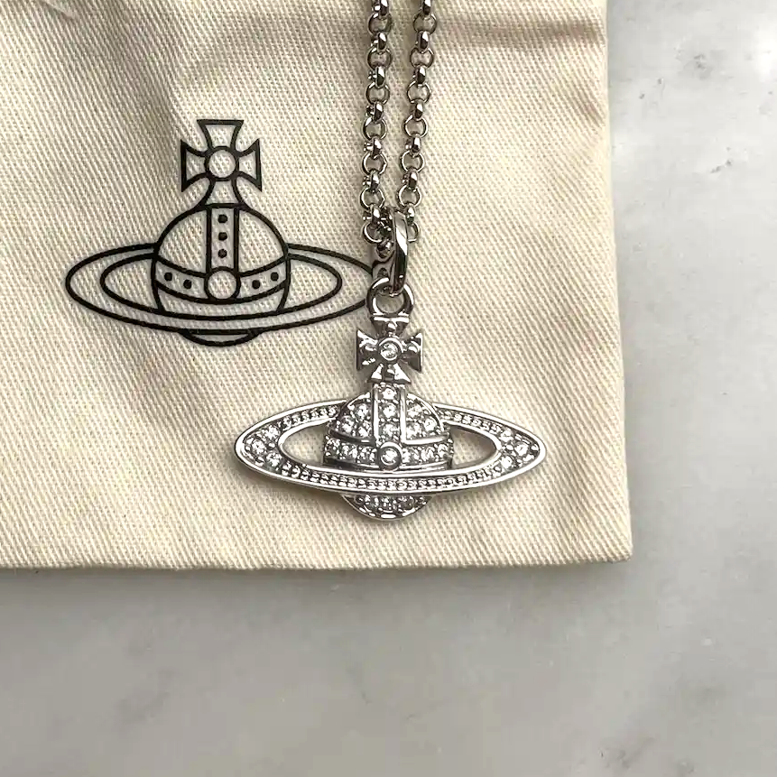 Authentic Vivienne Westwood Silver Mini Bas Relief Necklace Authentic Vivienne Westwood Silver Mini Bas Relief Necklace