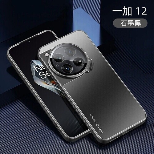 For OnePlus 12, Luxury Hybrid Armor Cover KickStand Lens Camera Metal Case - Picture 5 of 14