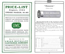 Union Metalic Cartridge Company (UMC) 1903 Ammunition Catalog