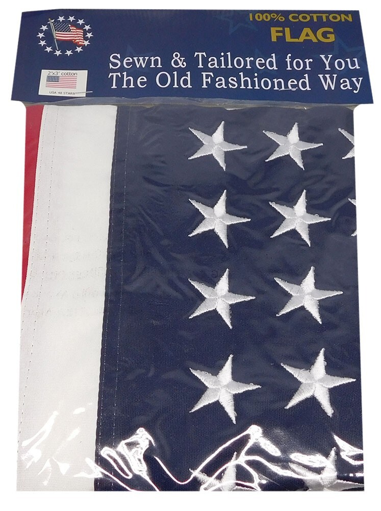 Flag USA 2x3 Bestickt USA Amerikanische Genäht 100 % Baumwolle