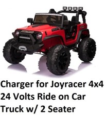 charger for Joyracer 4x4 24 Volts Ride on Car Truck w/ 2 Seater