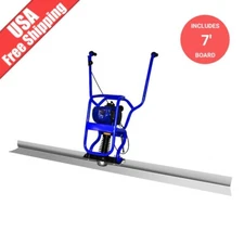 7' Gas Power Concrete 4 Stroke Surface Vibratory Leveling Screed Tamper Blade