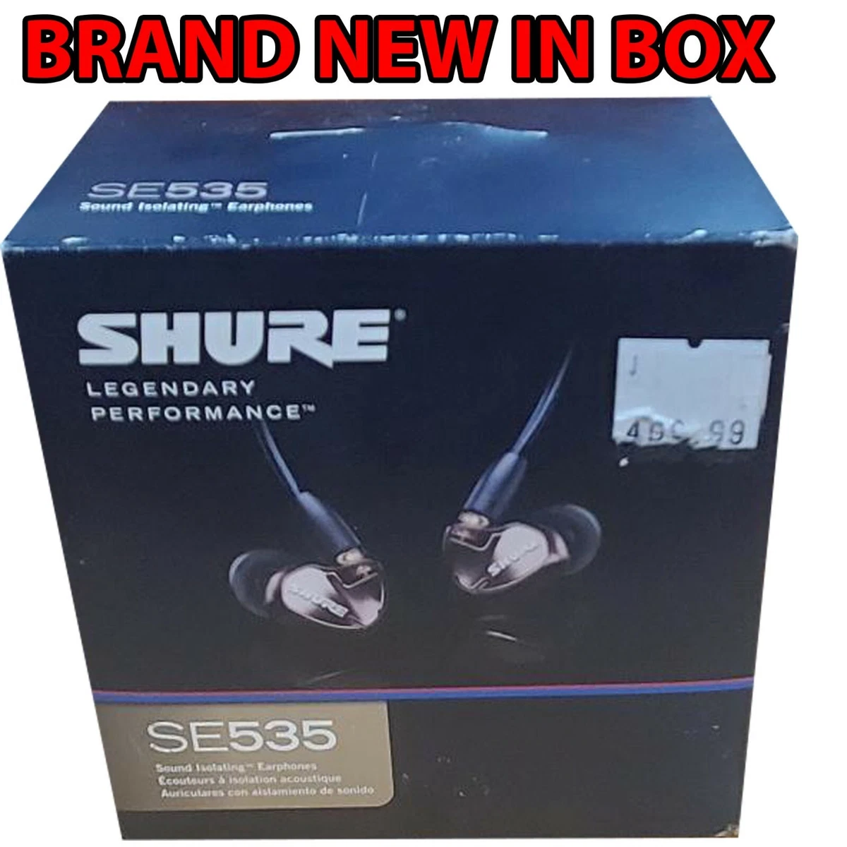SHURE SE535-CL Sound Isolating Earphones LEGENDARY PERFORMANCE