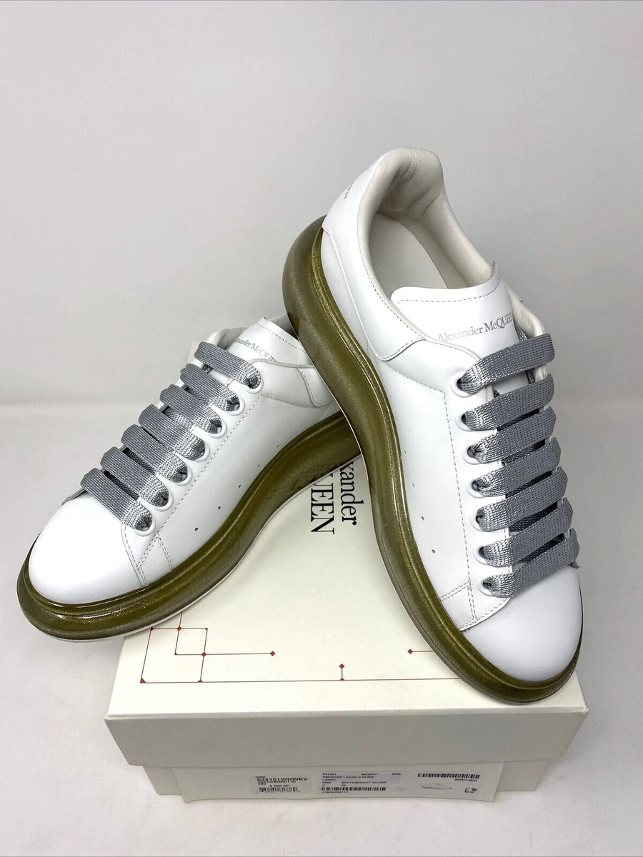 Alexander McQueen Women's Oversized Sneakers Size 38.5 EU/ 8.5 US White Gold  | eBay