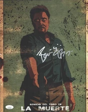 BENICIO DEL TORO Signed 11x14 SICARIO MUERTE Photo Autograph JSA COA CERT