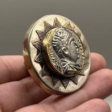 Wonderful ancient Roman Greek style silver coated large ring