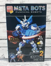 Block Tech Meta Bots Real Punching Robots Mech Blue Cyclone Build Figure New!