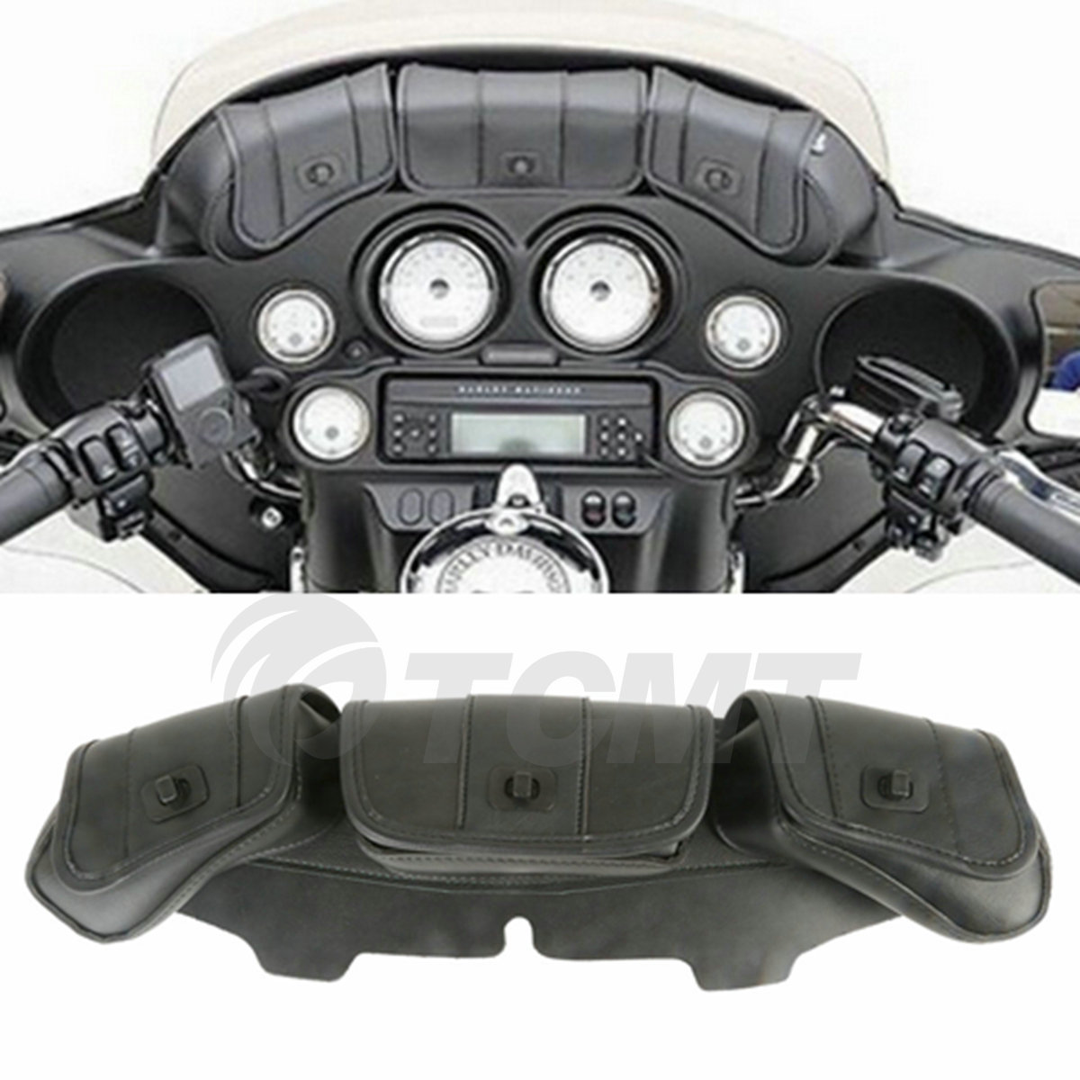 aaa Black Windscreen Bags Saddle Pockets For Harley FLHTK FLHTCU FL