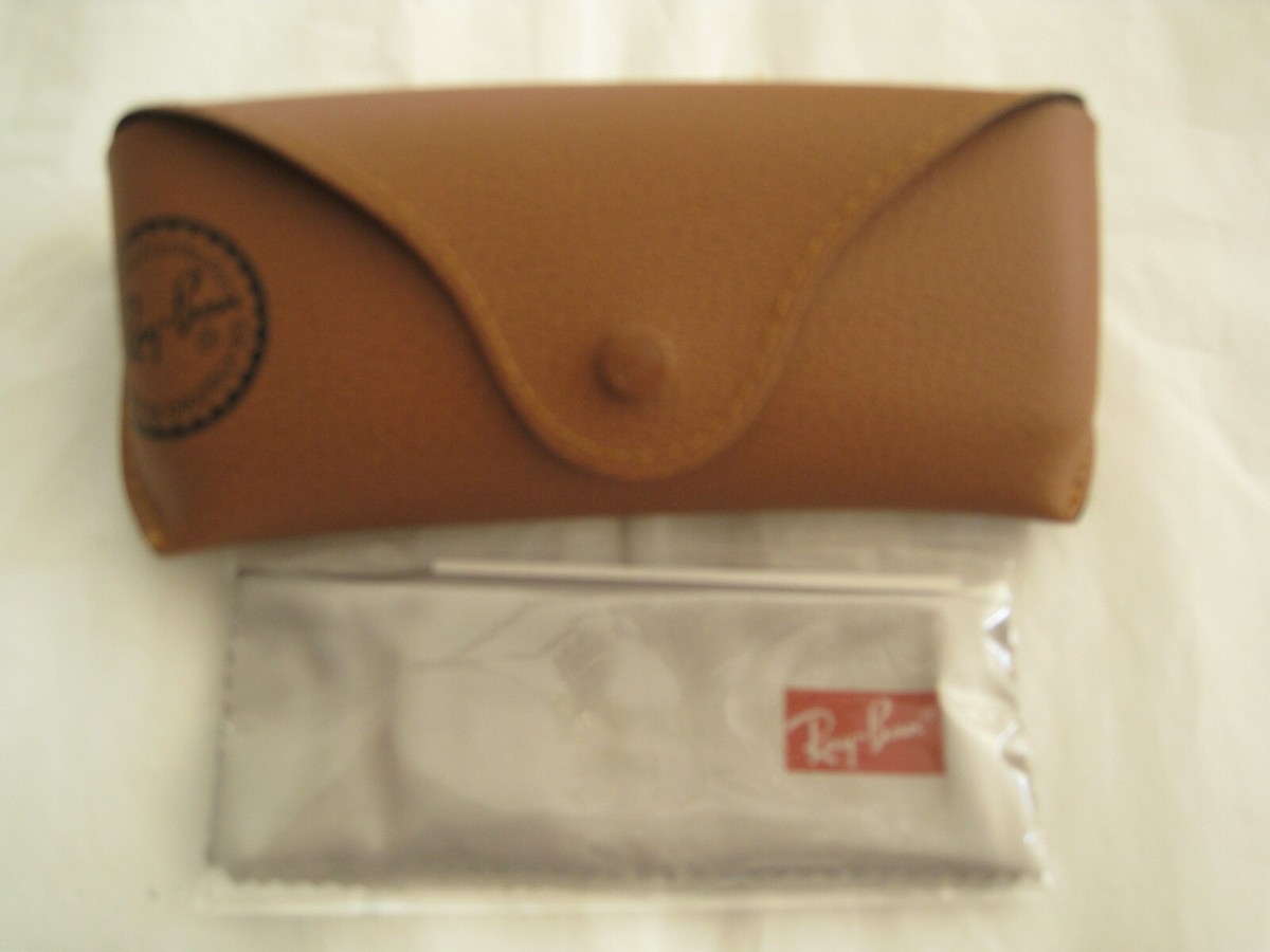 NEW RAY-BAN SUNGLASSES EYEGLASSES BROWN LEATHER CASE SEALED 