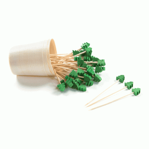 100X Bamboo Knot Skewers Cocktail Sticks Ideal Canape Buffet Party Tableware TYU
