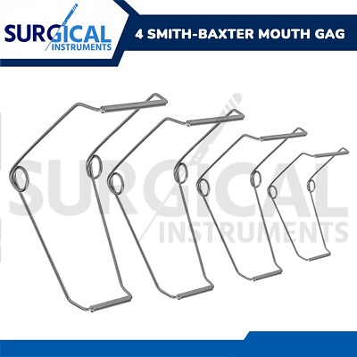 Set of 4 Smith-Baxter Mouth Gag Veterinary Instruments Stainless German Grade
