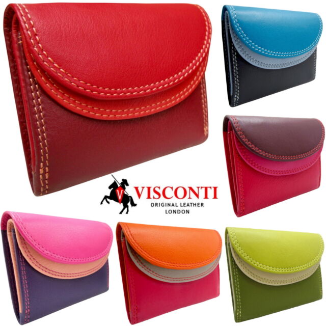 Mini Purse Real Leather Colourful RFID Tap & Go Pocket Visconti New in Box RB126