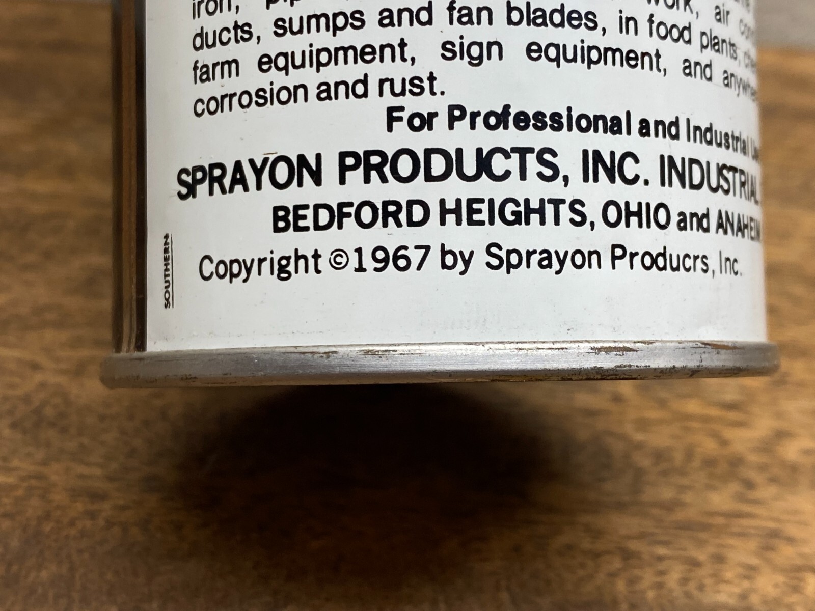 Vintage 1967 Sprayon No.740 GALVANIZING COMPOUND ~ 16 OZ AREOSOL CAN ~ NOS