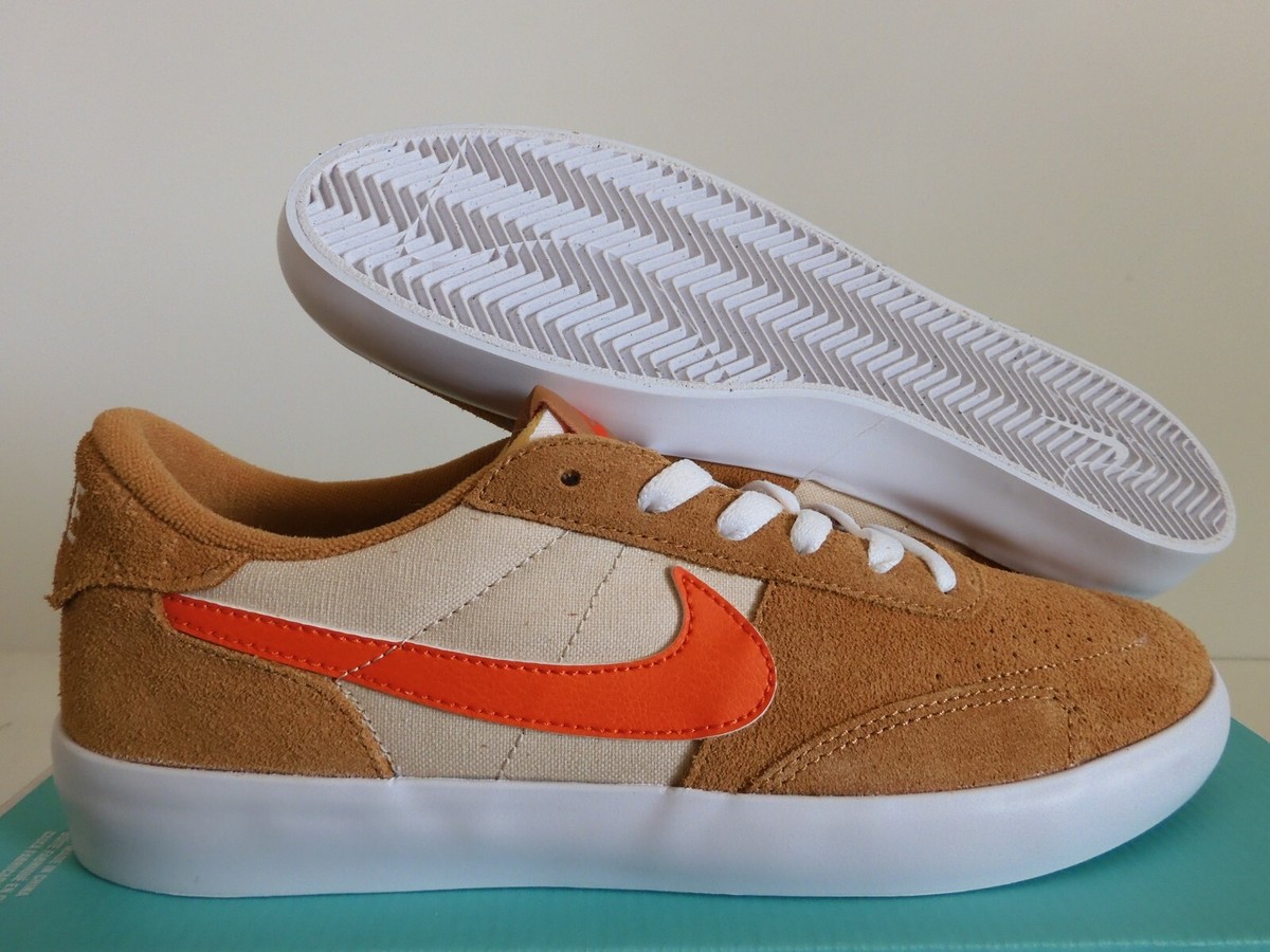 NIKE SB HERITAGE VULC FLAX-COLLEGE ORANGE-OATMEAL SZ 8 [CD5010-201