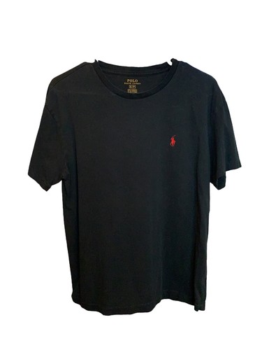 ralph lauren black t shirt red logo