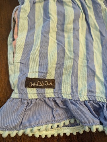 Matilda Jane Let’s Go Together In Suspense Girls Size 6 Shorts Striped Overall - Picture 10 of 11