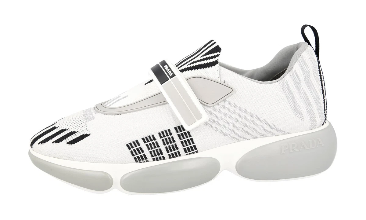 PRADA Nylon Cloudbust Slip-on Sneaker - 1E651I - Weiss - NEU