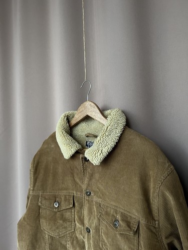 Polo Ralph Lauren Corduroy Sherpa Mens Size L/XL Line Trucker Jacket Vintage - Picture 4 of 22
