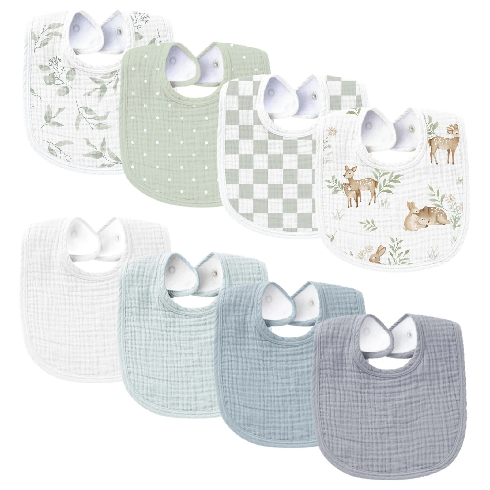 Konssy Muslin Baby Bibs 8 Pack Baby Bandana Drool Bibs Cotton for Unisex Boys
Opens in a new window 