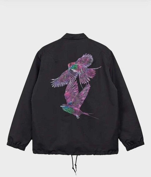 Men Adidas Y-3 Coach Jacket Black Nylon 42